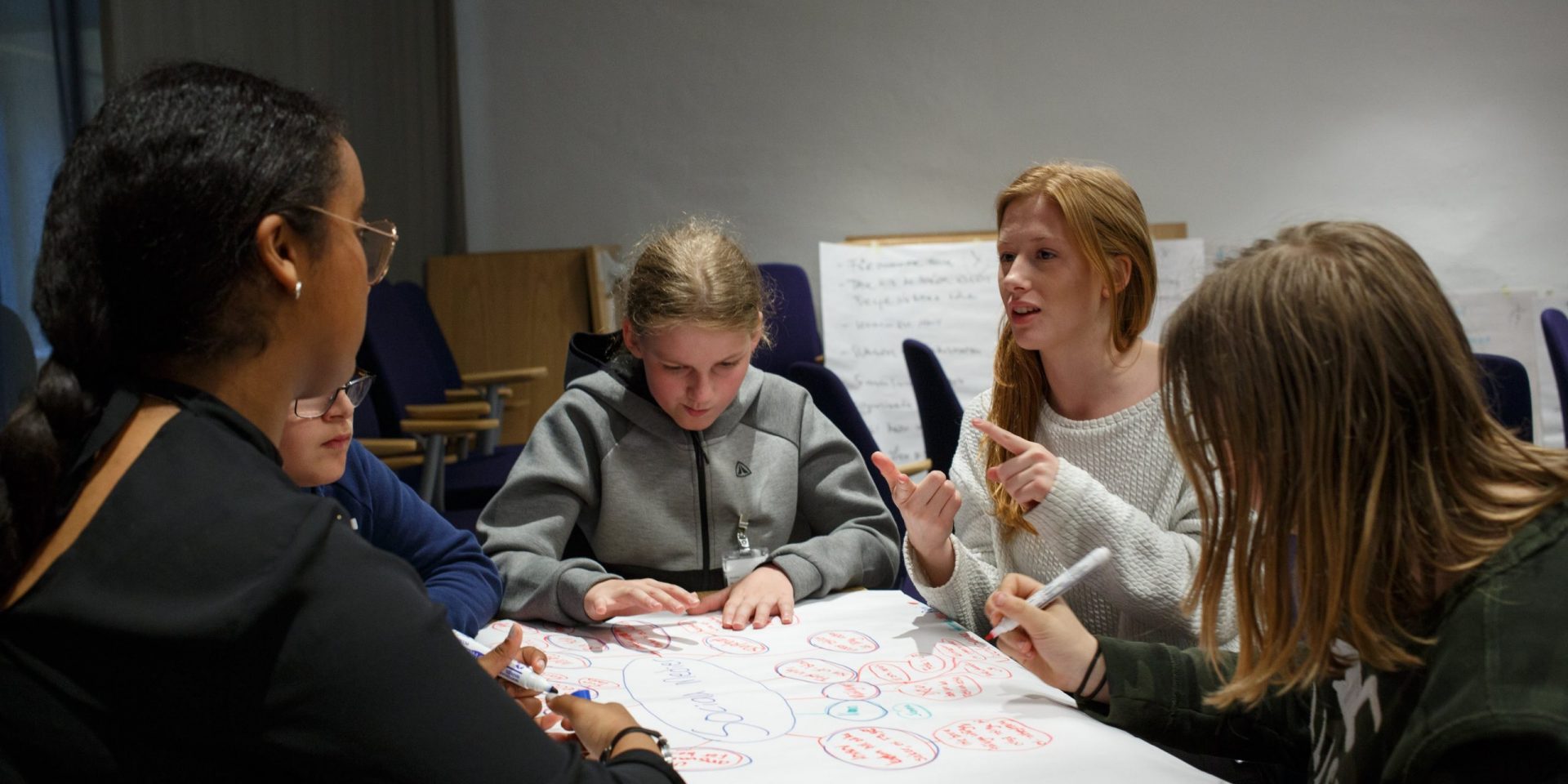 Kids Participating in Debate Preparation